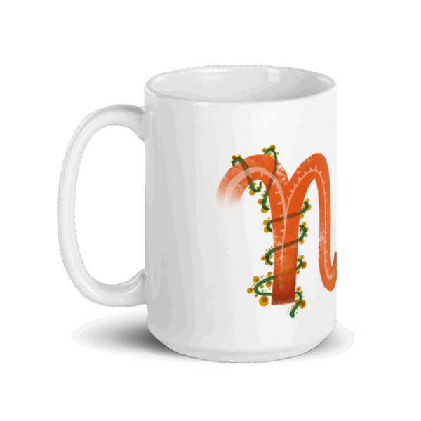 White glossy mug | N - Image 3