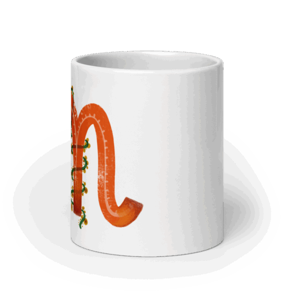 White glossy mug | N - Image 6