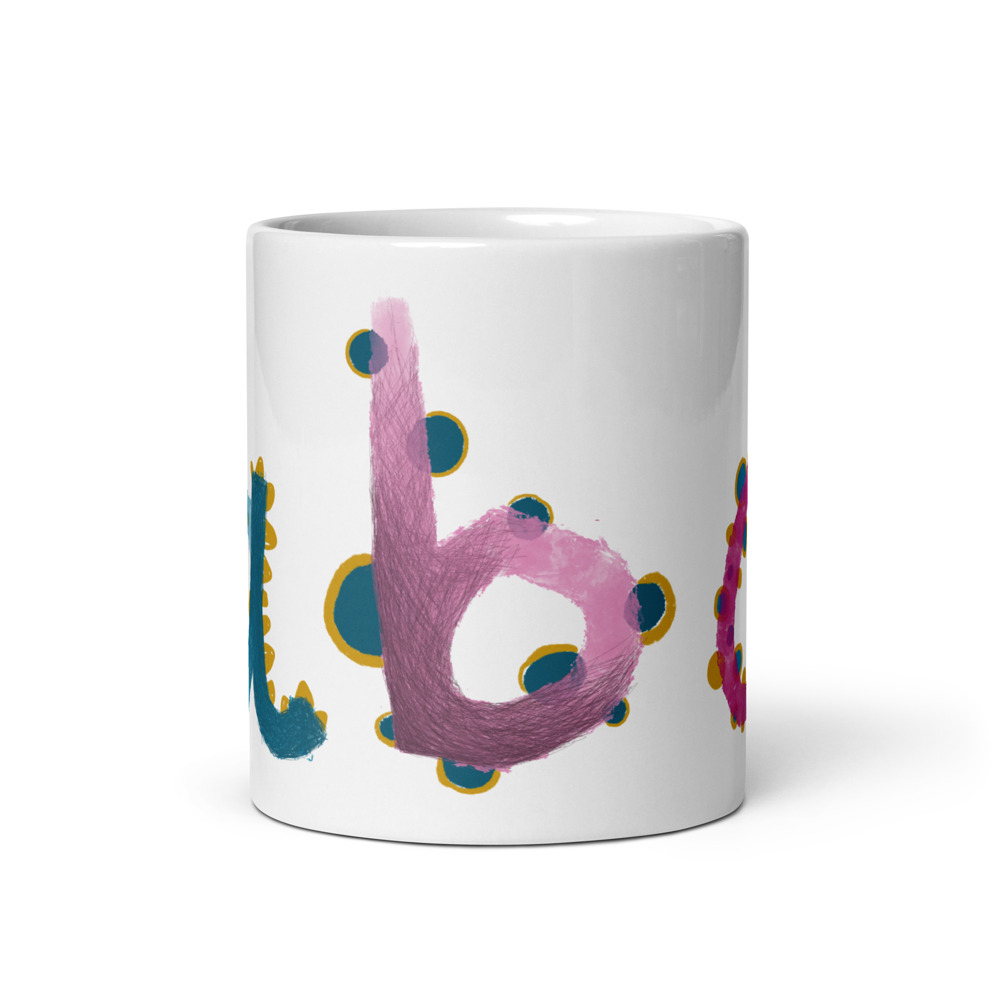 White glossy mug | ABC - Image 4
