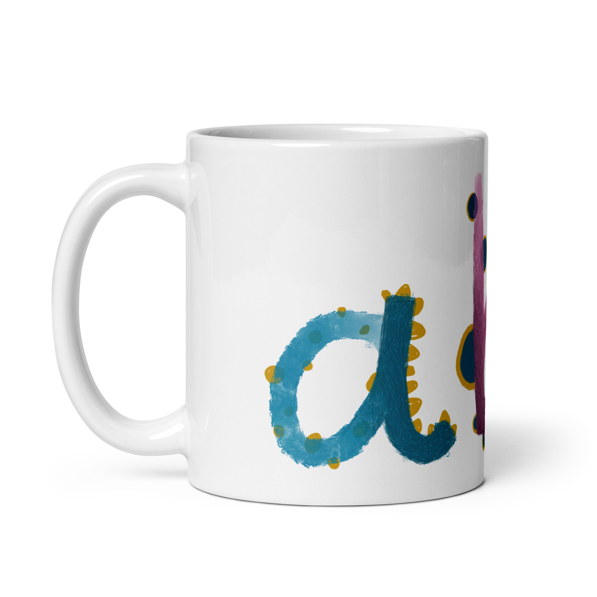 White glossy mug | ABC - Image 3