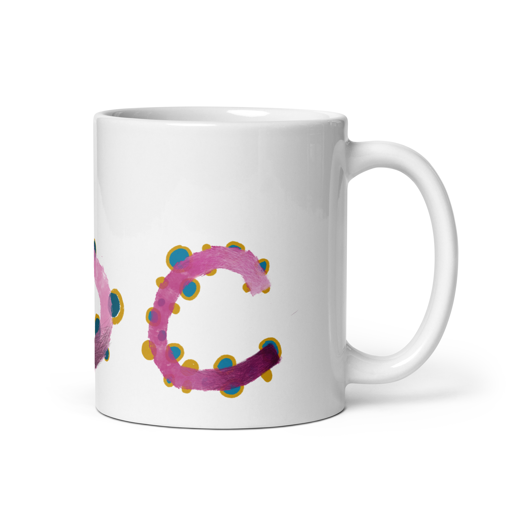 White glossy mug | ABC - Image 2