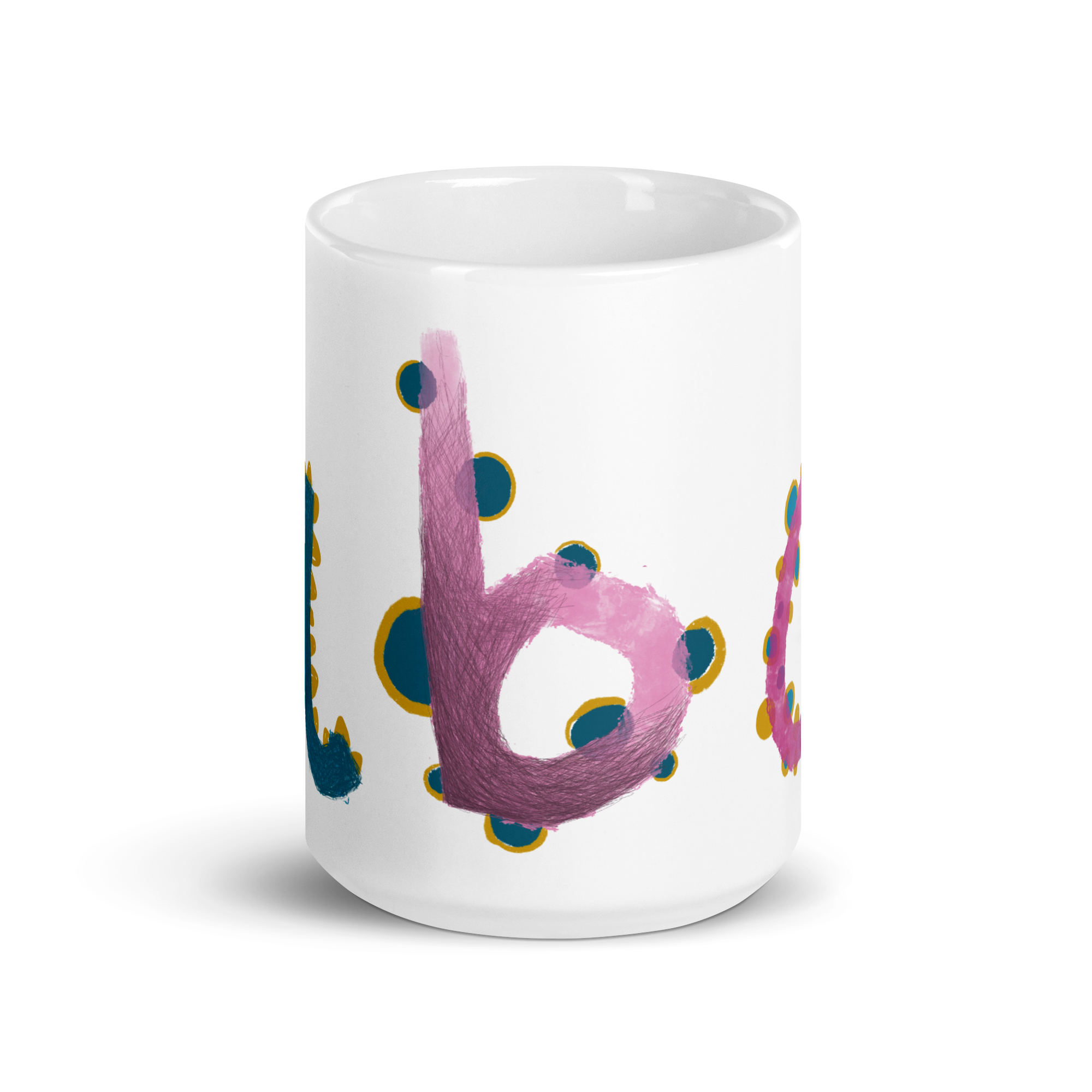 White glossy mug | ABC - Image 6