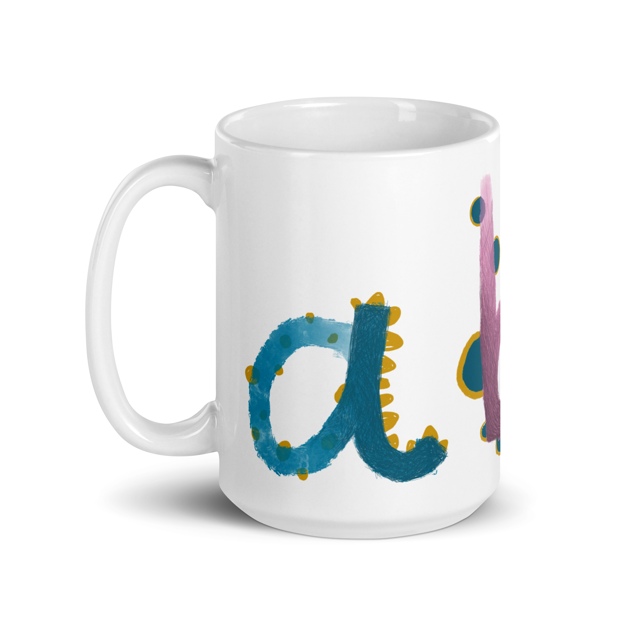 White glossy mug | ABC - Image 5
