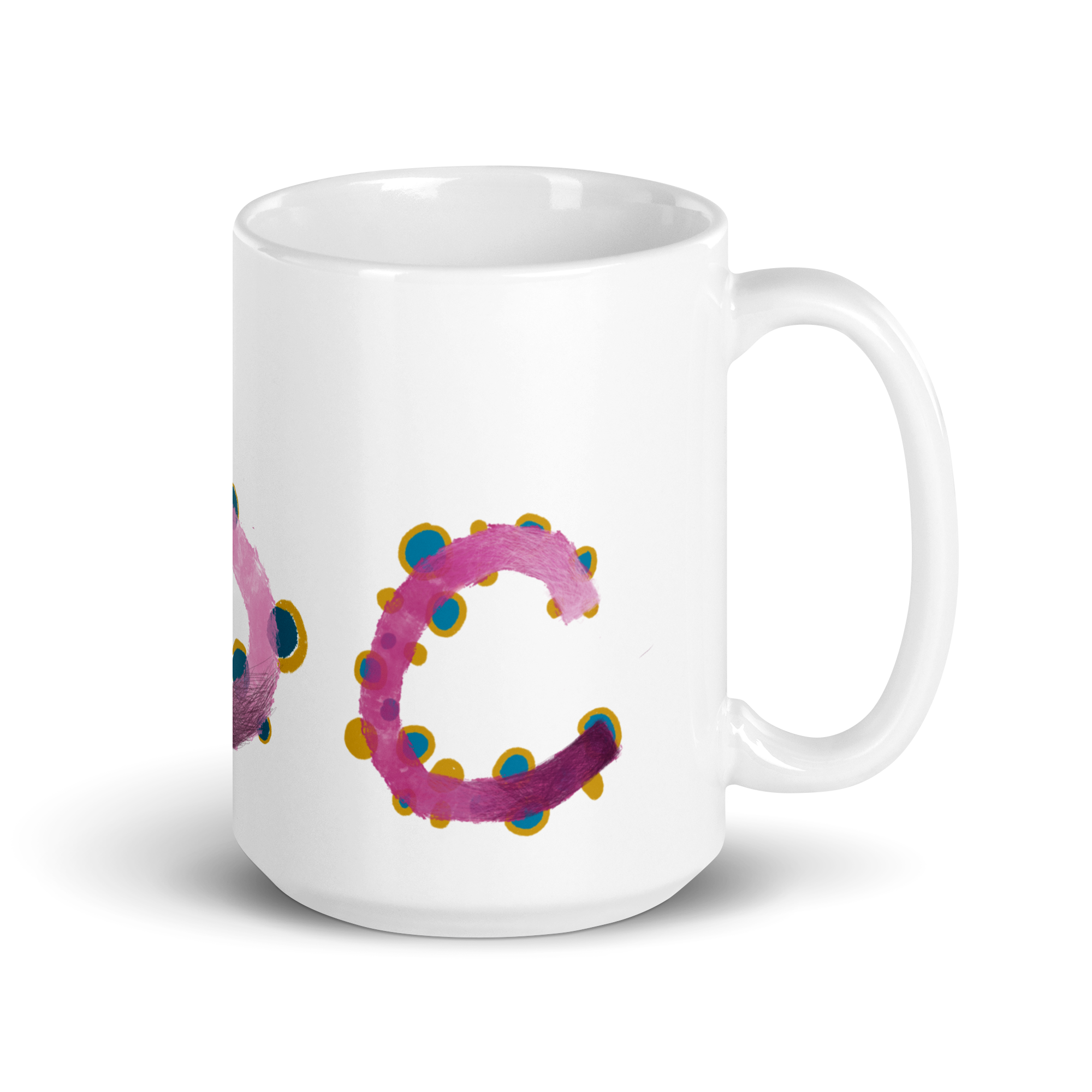 White glossy mug | ABC