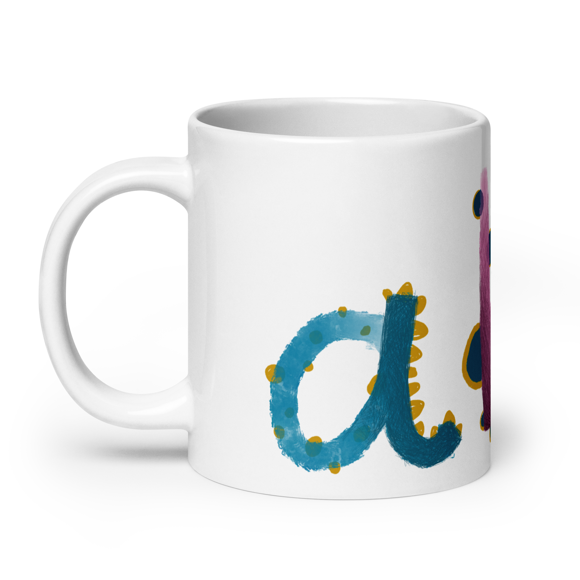 White glossy mug | ABC - Image 8